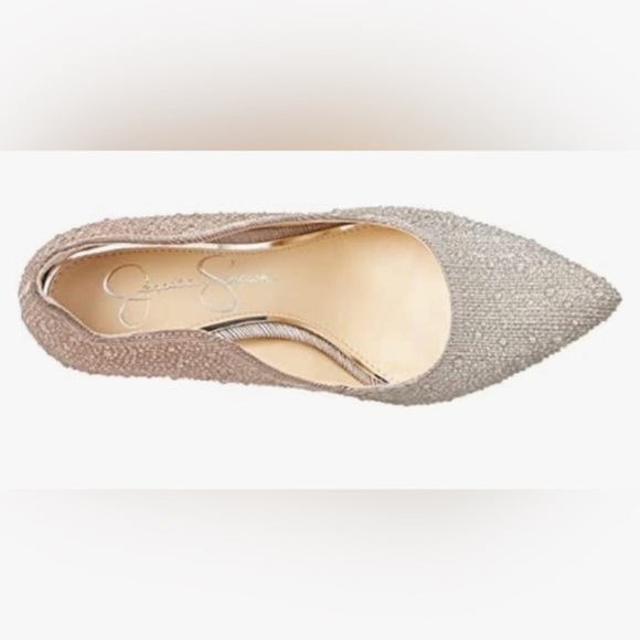 Jessica Simpson Wayva Silver Champagne Ombre Rhinestone stiletto heel size 11/43 - Picture 8 of 11